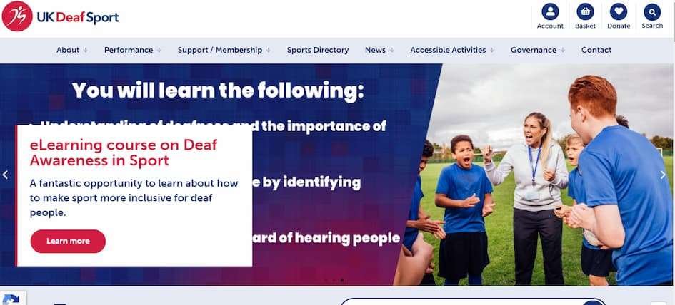 uk deafsport homepage