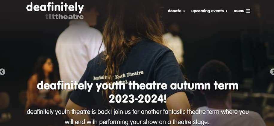 deafinitely theatre homepage